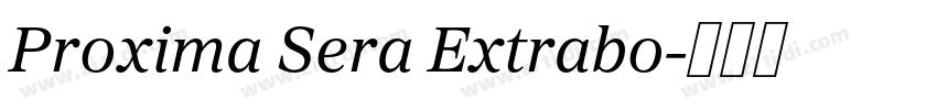 Proxima Sera Extrabo字体转换